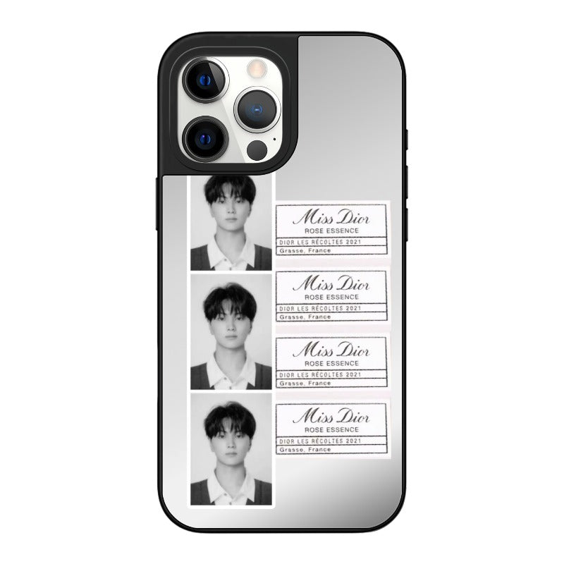 Custom Monochrome ID Strip Case – Dior-Inspired Aesthetic Phone Case  for iPhone 11 - 17, iPhone 17 Air Series [8903]