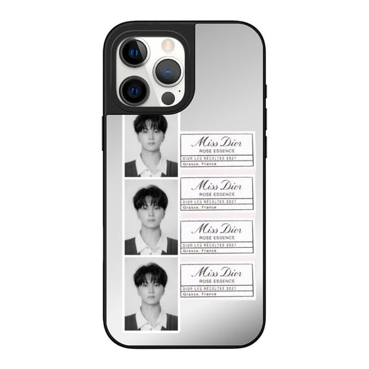 Custom Monochrome ID Strip Case – Dior-Inspired Aesthetic Phone Case [8903]