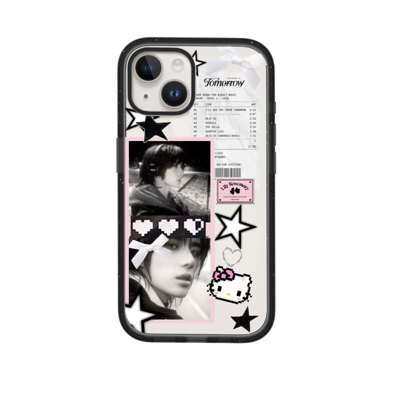 Custom TXT Aesthetic Black & Pink Phone Case