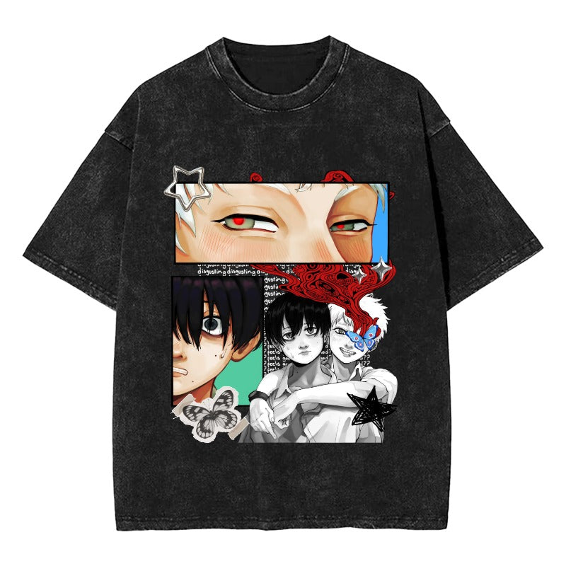 Custom Dark Manga T-Shirt – Horror Anime Collage Tee