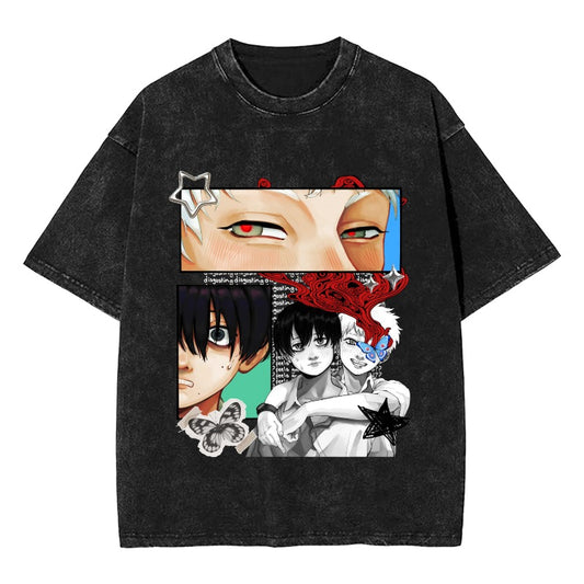 Custom Dark Manga T-Shirt – Horror Anime Collage Tee
