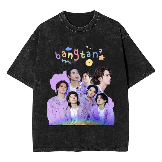 Bangtan Custom Rainbow Vintage T-Shirt [10835]