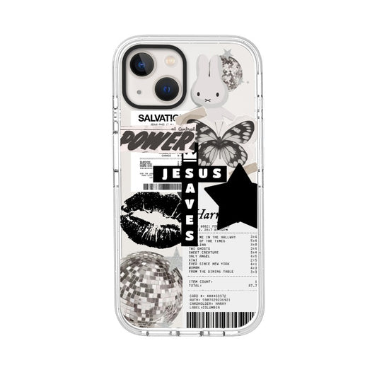 Customizable Jesus Saves iPhone Case – Monochrome Collage with Harry Styles Playlist & Disco Icons Phone Case  for iPhone 11 - 17, iPhone 17 Air Series [8592]