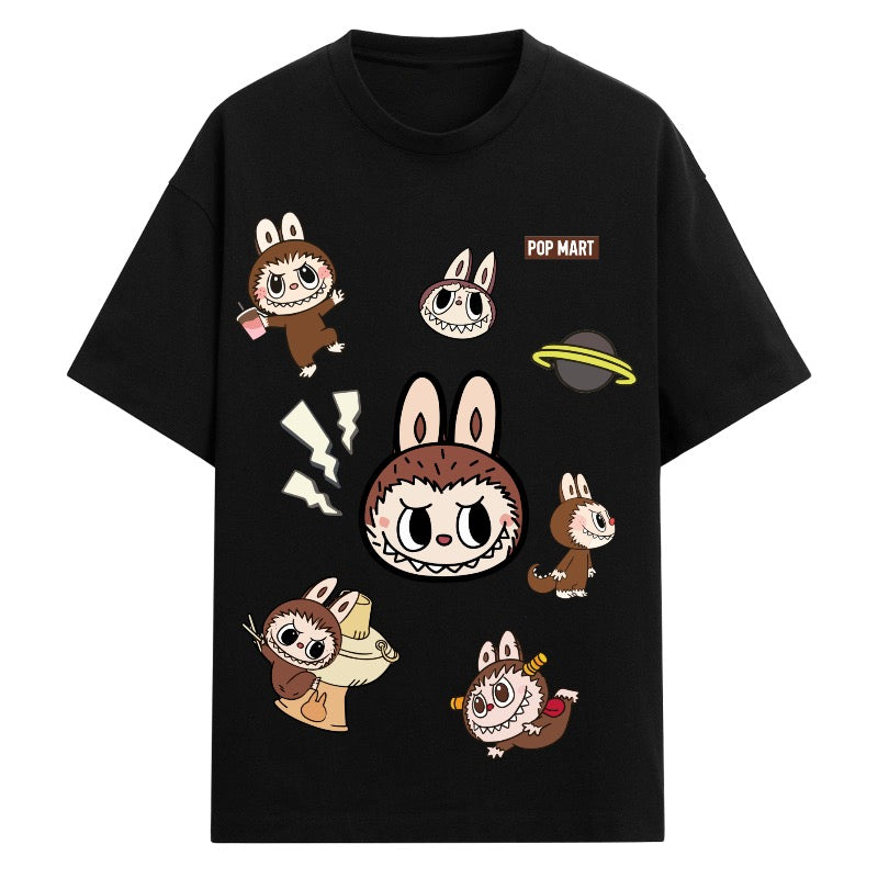 Custom POP MART Space Bunny T-Shirt – Cute Streetwear Graphic Tee for FansT-Shirt [8187]