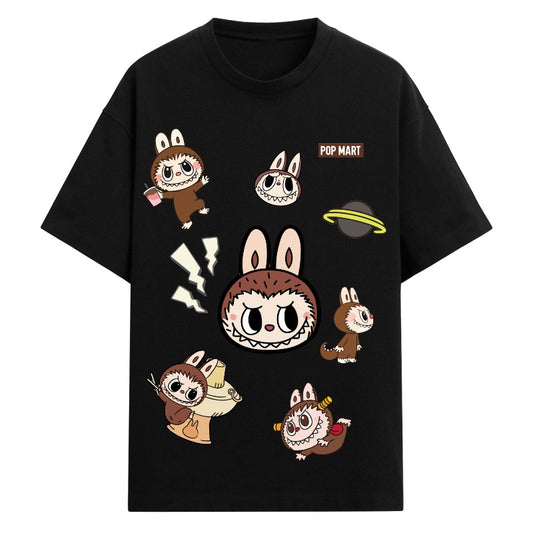 Custom POP MART Space Bunny T-Shirt ¨C Cute Streetwear Graphic Tee for FansT-Shirt [8187]