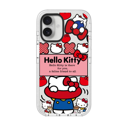 Custom Hello Kitty iPhone Case – Red Bow Theme, Cute Cartoon Clear Protective Cover Phone Case ID 7935