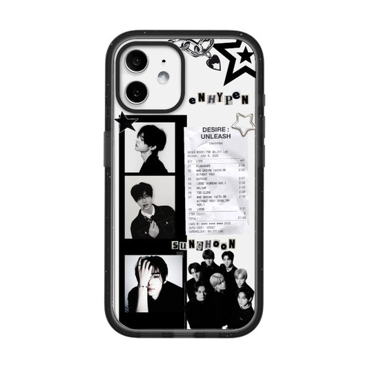 Custom ENHYPEN Sunghoon Monochrome Phone Case – K-pop Fan Design  for iPhone 11 - 17, iPhone 17 Air Series [13319]
