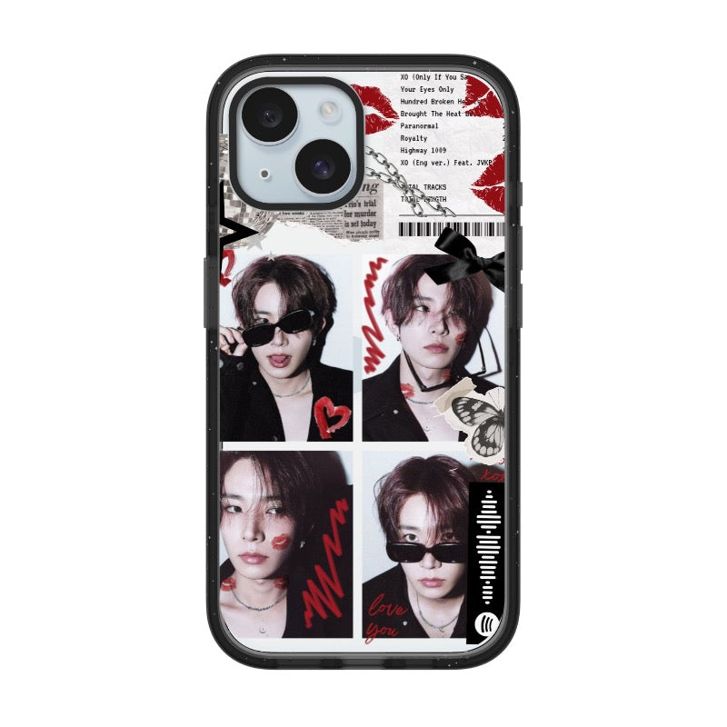 Custom K-pop Red Graffiti Collage Phone Case