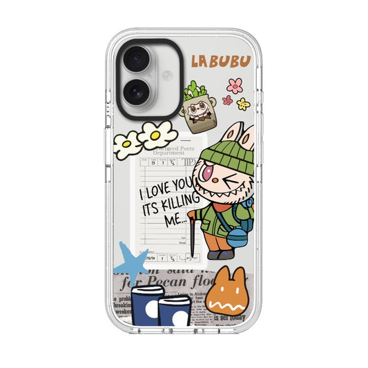 Custom “Hiking LABUBU” Clear Case – Love & Wilderness Edition Phone Case [8835]