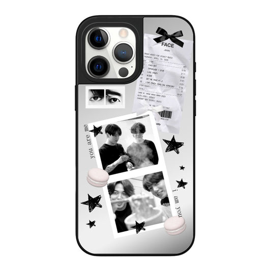 Custom Korean Aesthetic BTS Jimin & V Black and White Phone Case - FACE Album Theme Phone Case  for iPhone 11 - 17, iPhone 17 Air Series [10458]