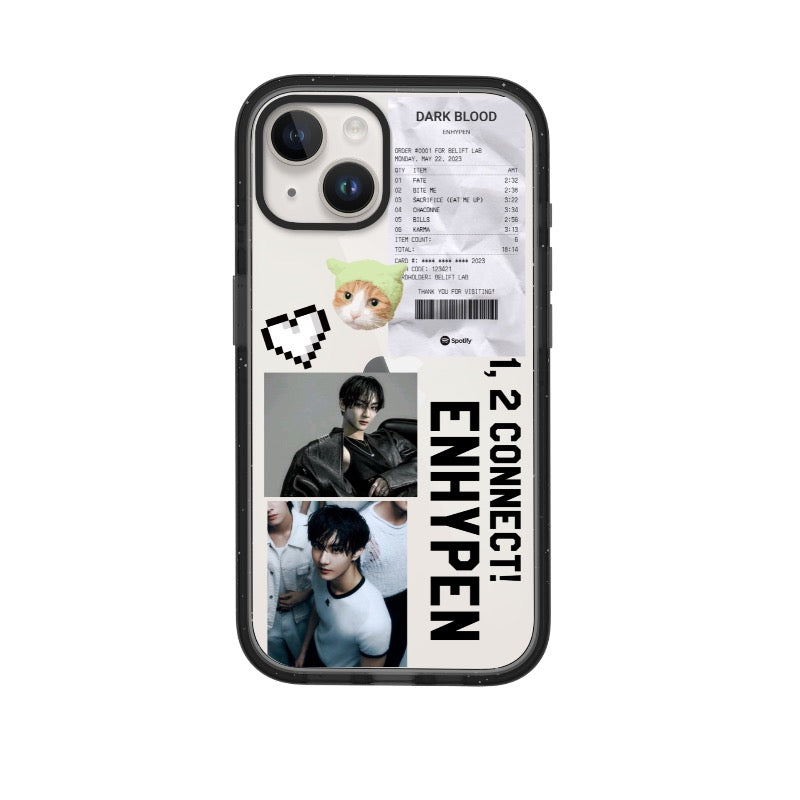 Customizable ENHYPEN iPhone Case – Dark Blood Style with 1, 2 Connect! Design Phone Case  for iPhone 11 - 17, iPhone 17 Air Series [8971]