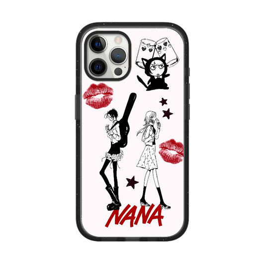 Custom NANA Friendship iPhone Case – Punk Love Red Lips Design Phone Case  for iPhone 11 - 17, iPhone 17 Air Series [2907]