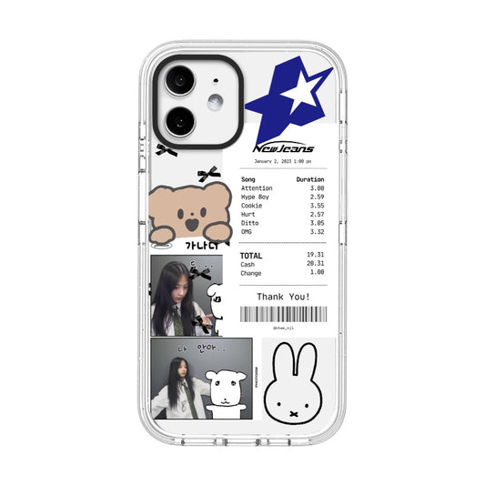 Custom NewJeans Receipt Style Phone Case for iPhone 11 - 17, iPhone 17 Air Series