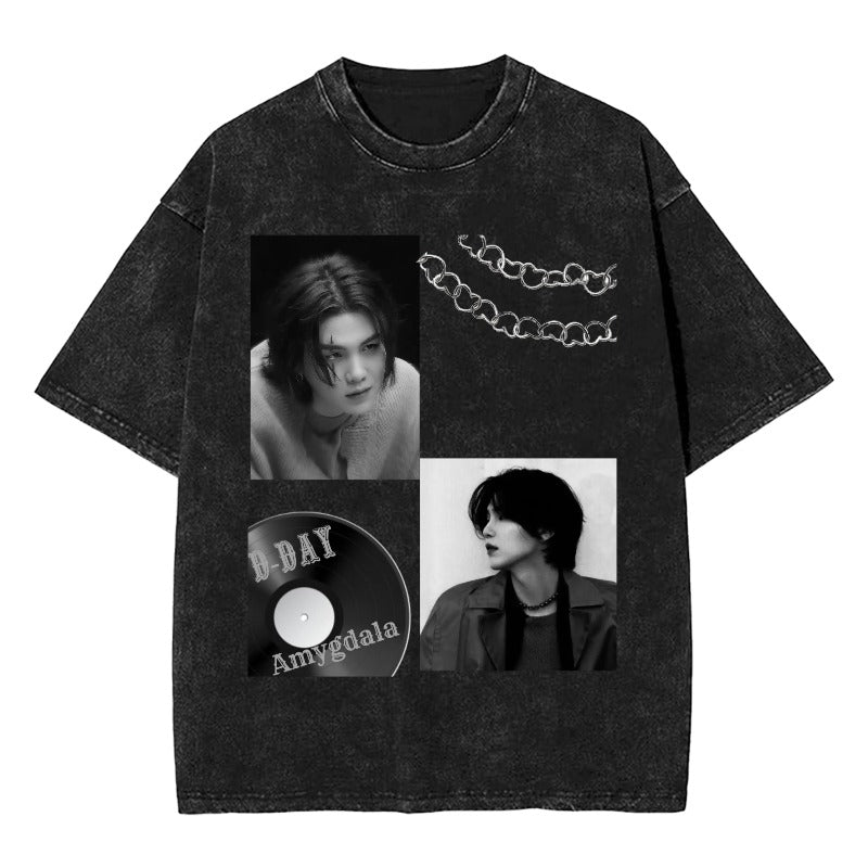 Custom Vintage Black T-Shirt – K-pop Amygdala Album Inspired[13206]