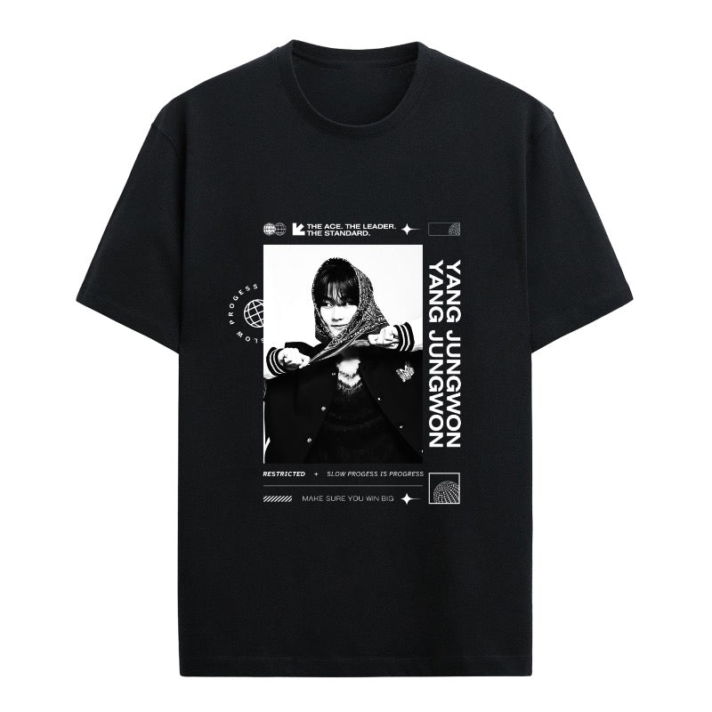 Yang Jungwon Custom Leader Graphic T-Shirt [10882]