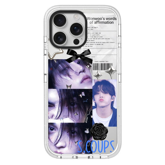 Customizable S.COUPS Aesthetic iPhone Case – Purple Mood & Black Rose Design Phone Case  for iPhone 11 - 17, iPhone 17 Air Series [4033]