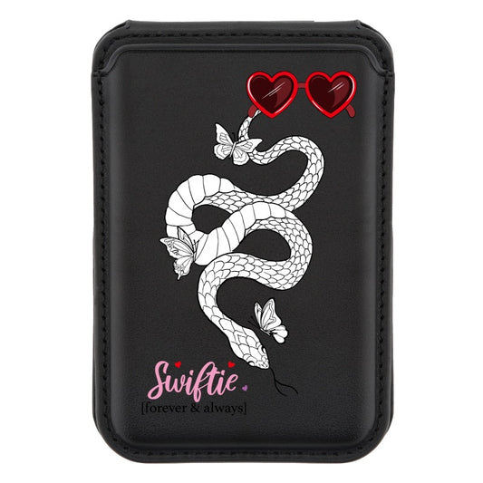 Custom Swiftie Snake & Butterfly Card Holder – Taylor-Inspired Leather Wallet Case [13414]