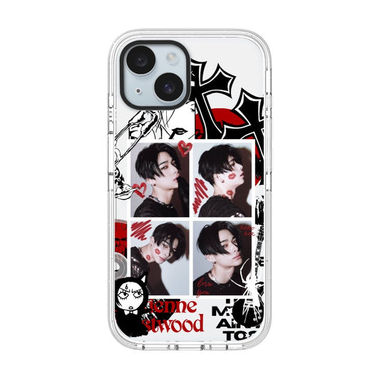 Custom Phone Case – K-pop Inspired Collage with Gothic & Red Accents  for iPhone 11 - 17, iPhone 17 Air Series [13259]