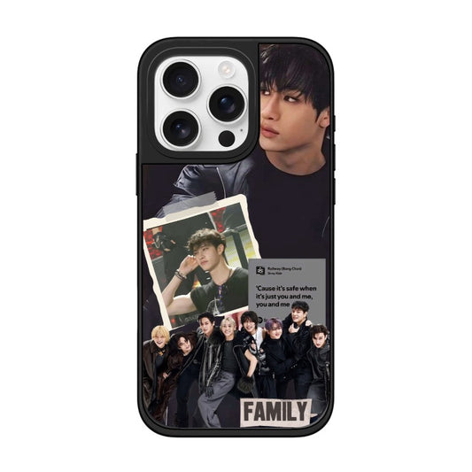 Custom Stray Kids Bang Chan Phone Case – Family Collage Design for iPhone 11 - 17, iPhone 17 Air Series [13743]