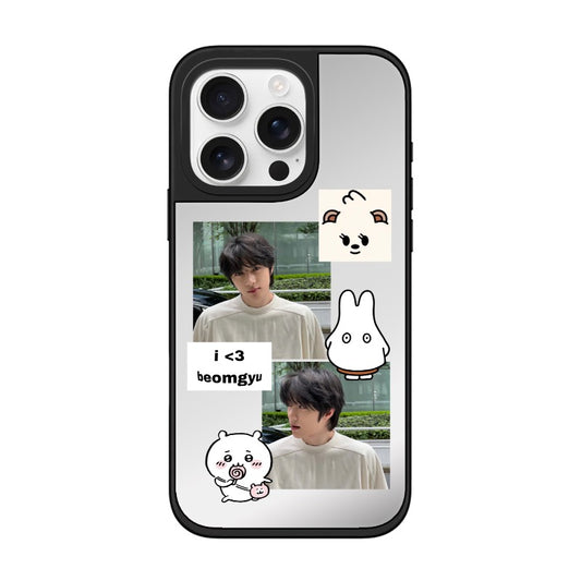 Beomgyu Mirror Case with Cute Sticker Design [11248]