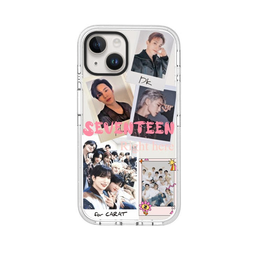 Customizable SEVENTEEN iPhone Case – Kpop Fan Collage Design for CARATs Phone Case [8637]