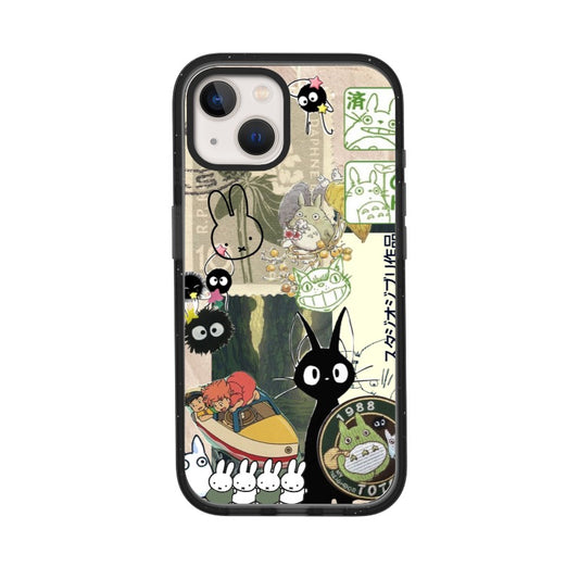 Custom Studio Ghibli Phone Case – Totoro Ponyo Jiji Collage Design  for iPhone 11 - 17, iPhone 17 Air Series [13814]
