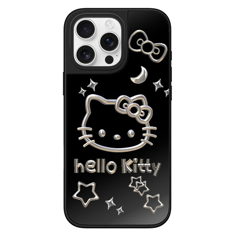 Custom Metallic Hello Kitty Night Sky Phone Case – Moon & Star Aesthetic Phone Case  for iPhone 11 - 17, iPhone 17 Air Series [661]